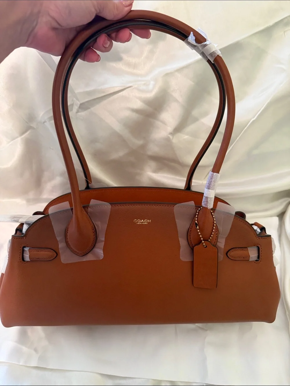 🧡Coach NWT Empire 34 Leather Shoulder Bag in Burnished Toffee